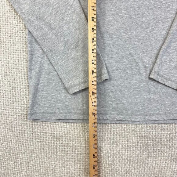 Carhartt 1/4 Zip T-Shirt Men's Medium Relaxed Fit Long Sleeve Gray - Picture 6 of 7